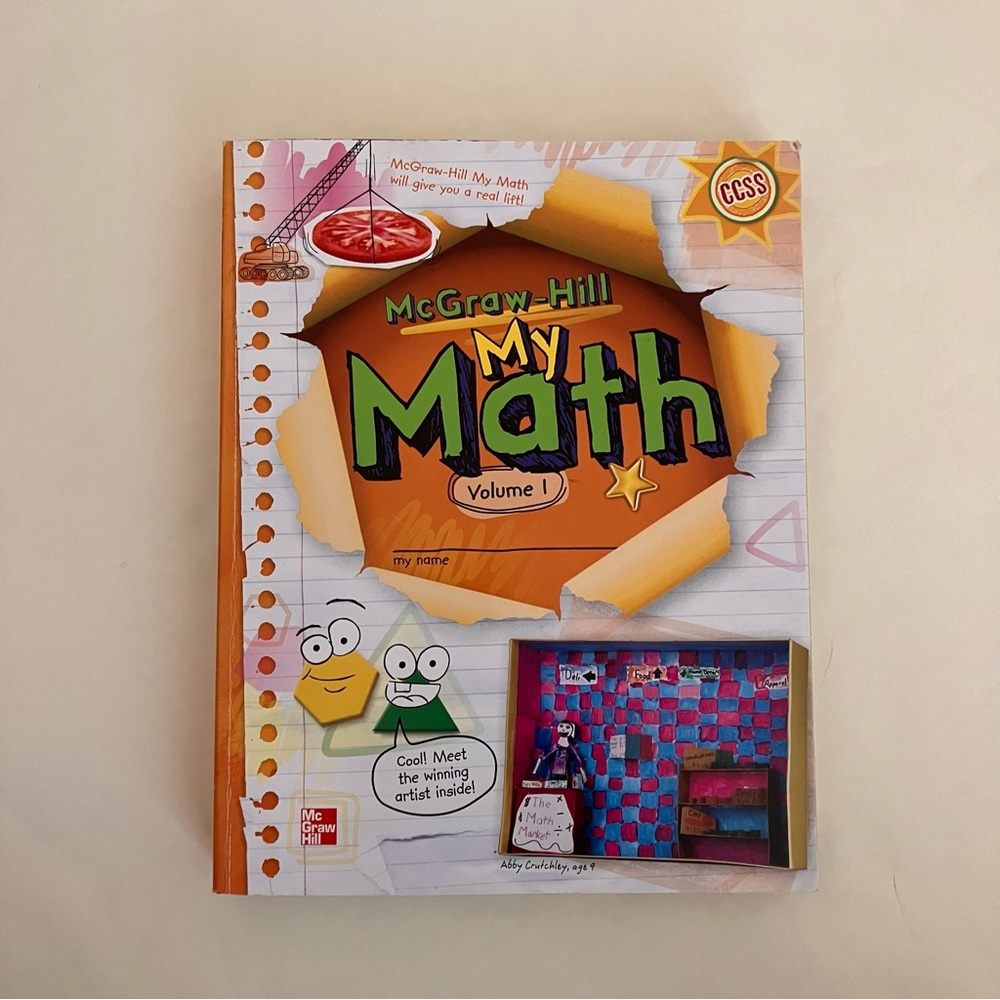 Homeschool Learning Common Core My Math Volume 1 Grade 3 McGraw Hill 2013